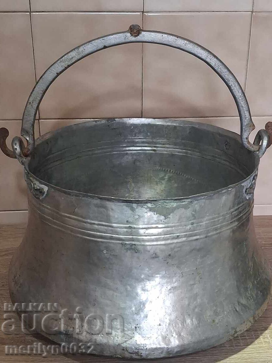 Калайдисан котел, бакър, водник, медник меден съд