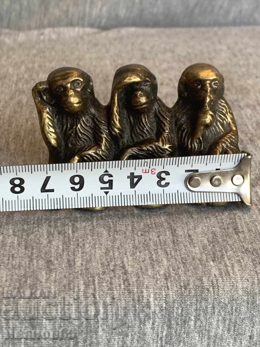 Аукцион месингова фигурка „трите мъдри маймуни Аукцион месингова фигурка „трите мъдри маймуни