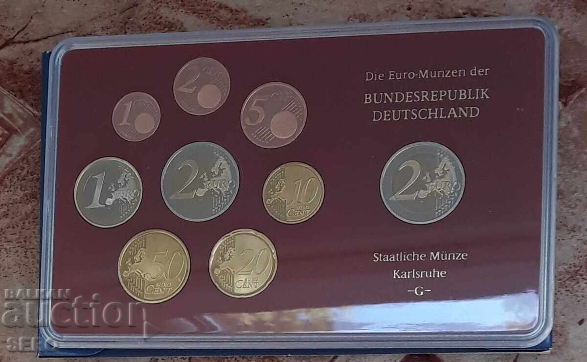 Germany-SET 2007 G-Karlsruhe of 9 euro coins/2x2 euro/ with price € 15.00 | 29.34 BGN Germany-SET 2007 G-Karlsruhe of 9 euro coins/2x2 euro/ with price € 15.00 | 29.34 BGN