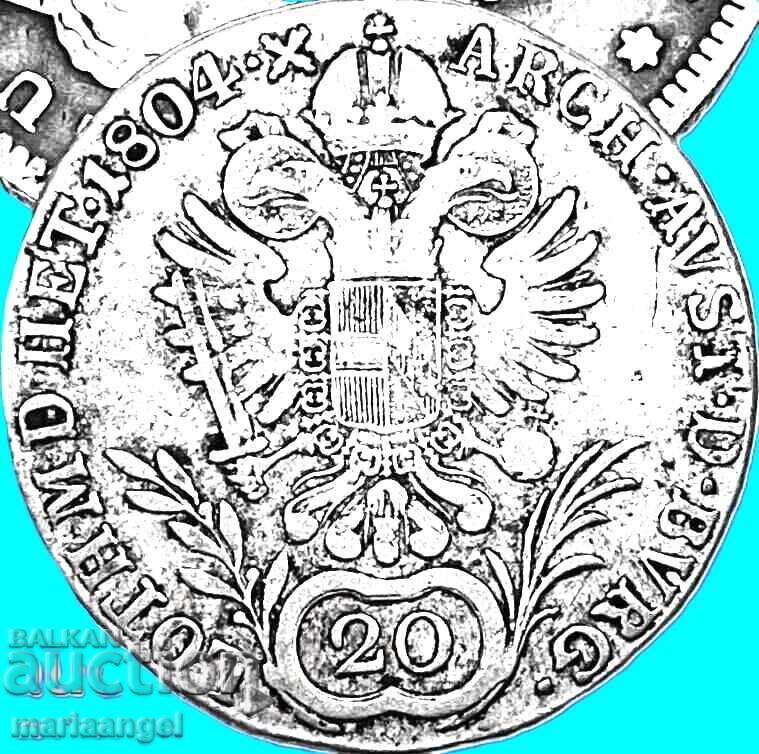 Delivery of Czech Republic 20 kreuzer 1804 Austria C - Prague Franz II R Delivery of Czech Republic 20 kreuzer 1804 Austria C - Prague Franz II R
