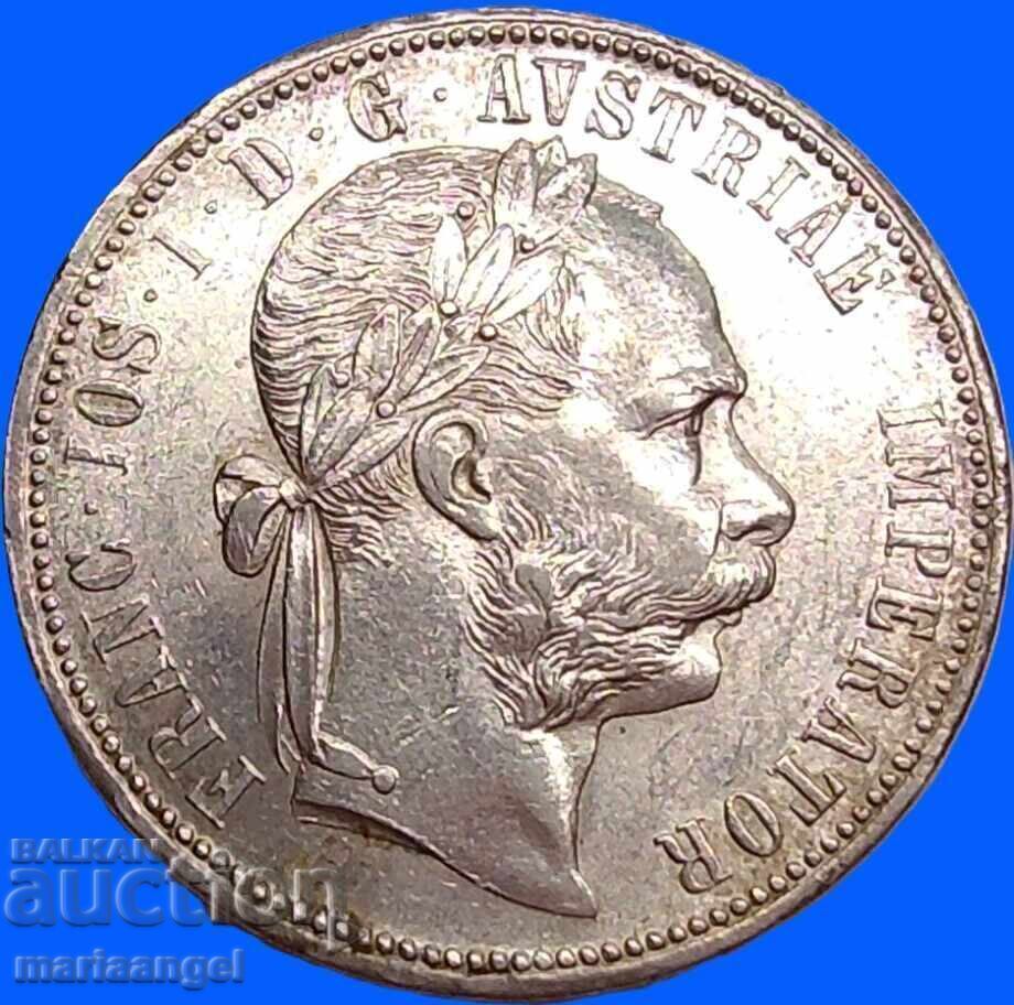 Австрия 1 флорин 1880 Франц Йозеф сребро - 5 Австрия 1 флорин 1880 Франц Йозеф сребро - 5