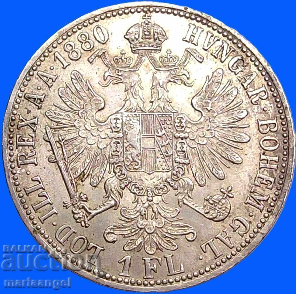 Австрия 1 флорин 1880 Франц Йозеф сребро - 6 Австрия 1 флорин 1880 Франц Йозеф сребро - 6