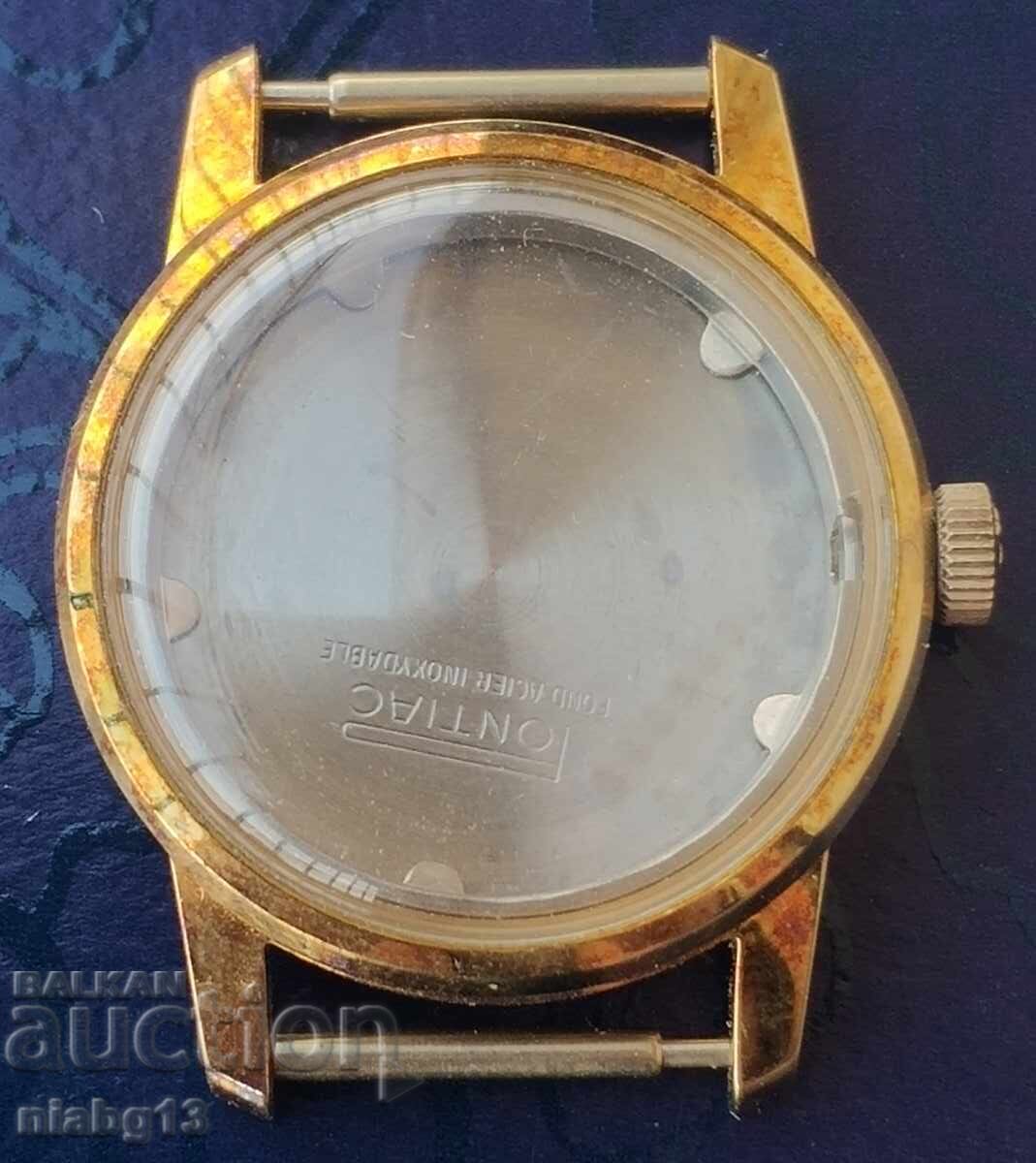 Brand new gold-plated case with crown for Pontiac Brand new gold-plated case with crown for Pontiac