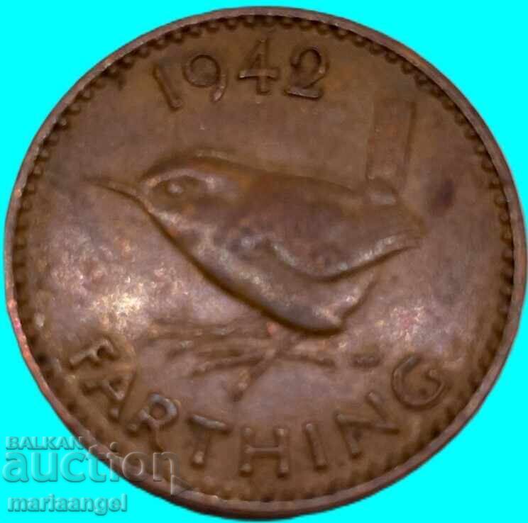 1 Фартинг 1942 Великобритания Джордж VI бронз 1 Фартинг 1942 Великобритания Джордж VI бронз