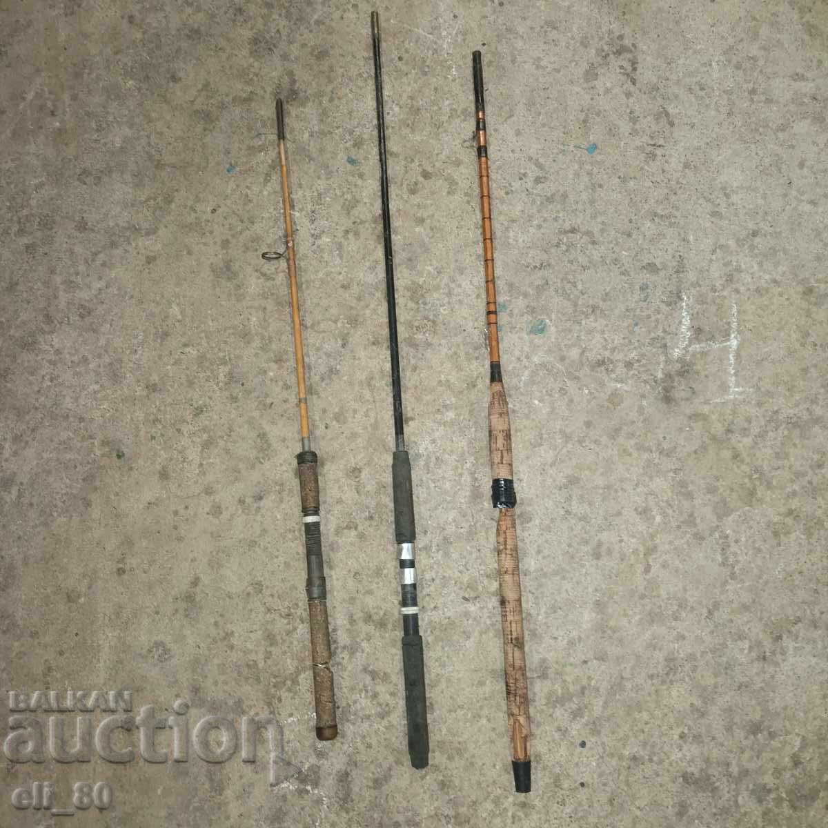 Auction Fishing rods lot of 3 pieces Auction Fishing rods lot of 3 pieces