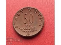 Германия-Тюрингия-Гота-50 пфенига 1921-майсенски порцелан