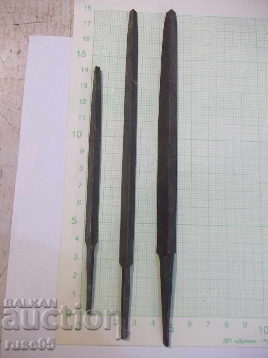 Lot of 3 triangular files Lot of 3 triangular files