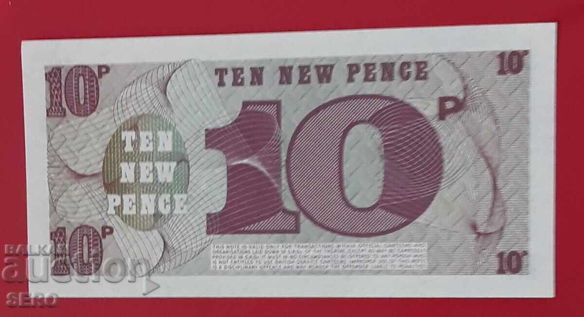 Bancnotă-Marea Britanie-10 pence ediție militară seria 6 cu preț € 0.51 | 1.00 BGN
