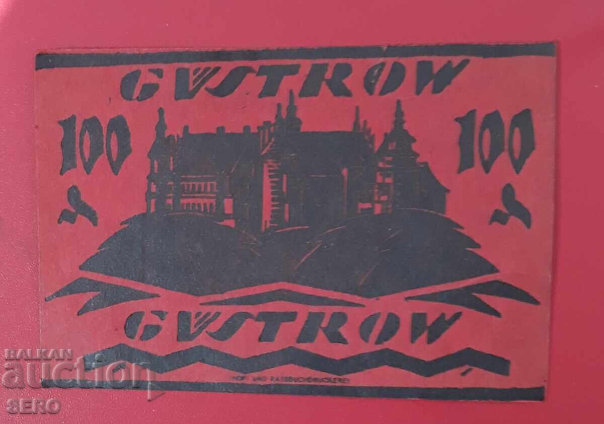 Bancnotă-Germania-Mecklenburg-Pomerania-Güstrow-100 pf. 1922 cu preț € 1.01 | 1.98 BGN