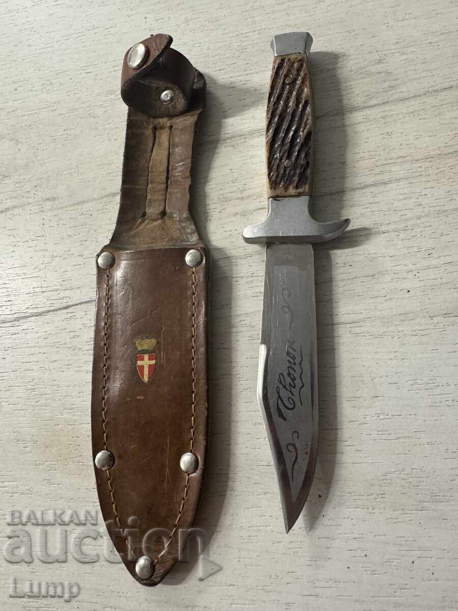 Auction Austrian hunting knife antler handles Auction Austrian hunting knife antler handles