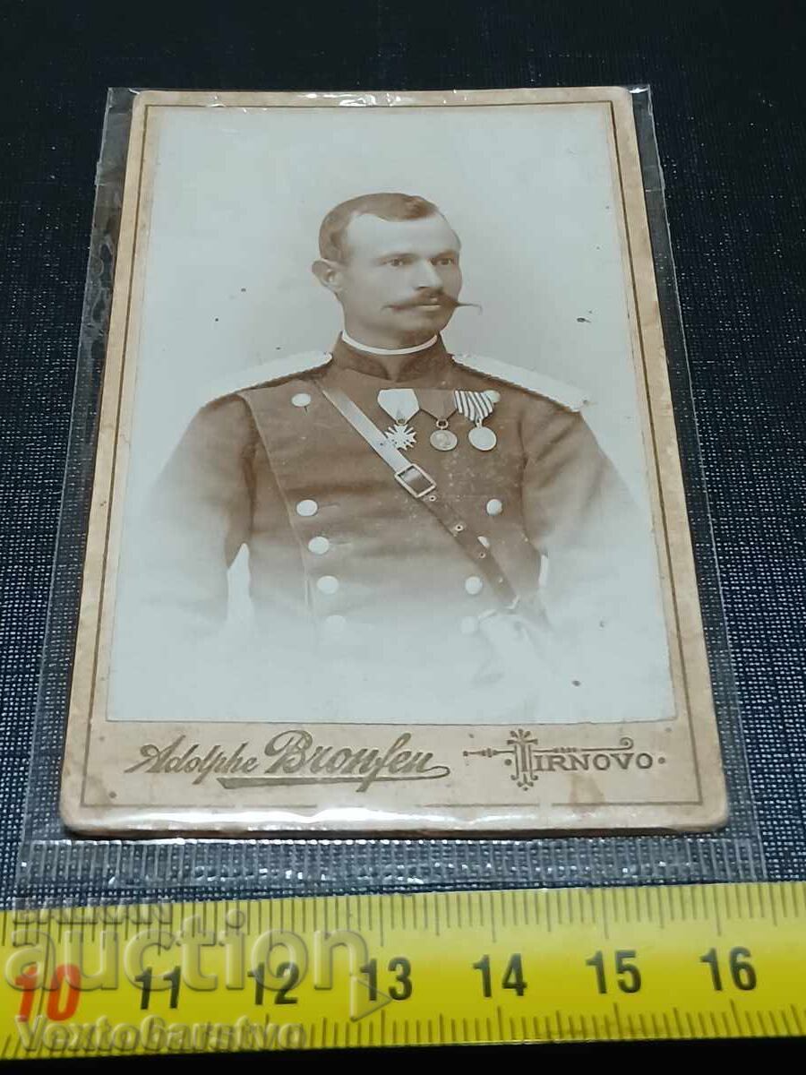 Фотография-Стара снимка-Картон-ВОЕННА-ОФИЦЕР-УНИФОРМА Фотография-Стара снимка-Картон-ВОЕННА-ОФИЦЕР-УНИФОРМА