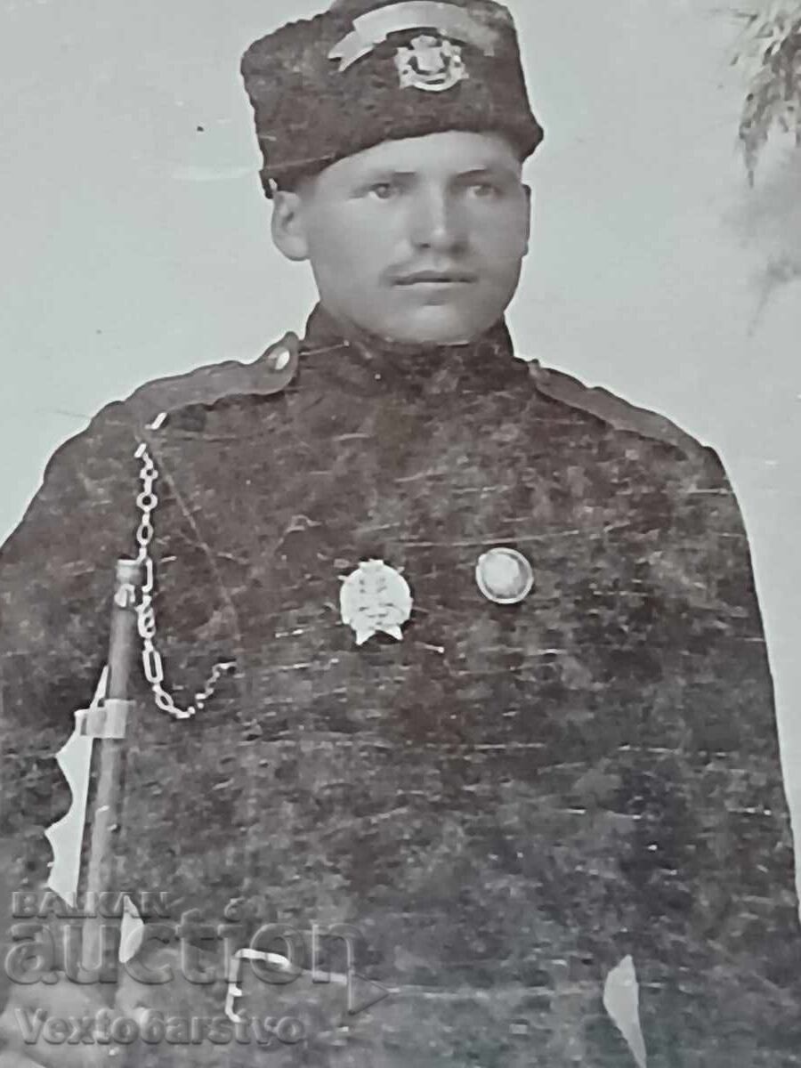 Фотография-Стара снимка-Картон-ВОЕННА-ОФИЦЕР-УНИФОРМА Фотография-Стара снимка-Картон-ВОЕННА-ОФИЦЕР-УНИФОРМА
