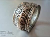 Revival period authentic silver bracelet ring pafta