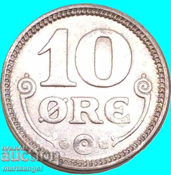 Δανία 10 Όρε 1918 ασήμι - 7