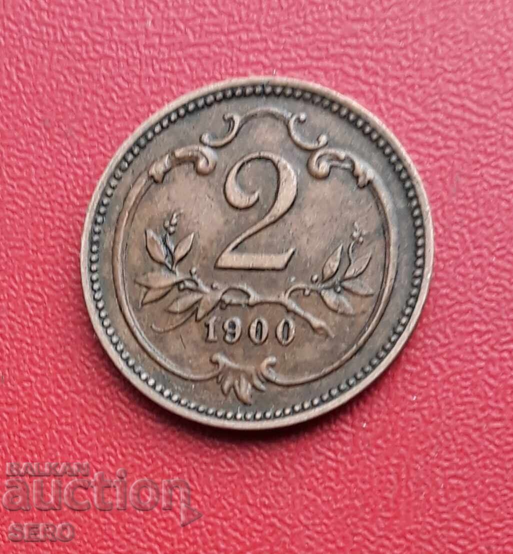 Austria-Hungary-2 heller 1900