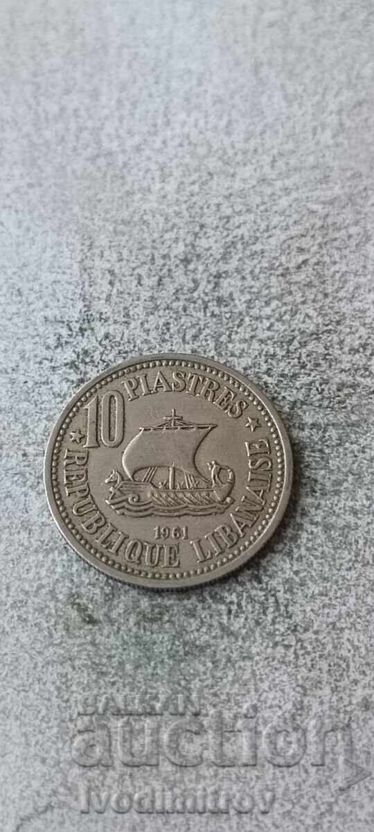Lebanon 10 piastres 1961 Lebanon 10 piastres 1961