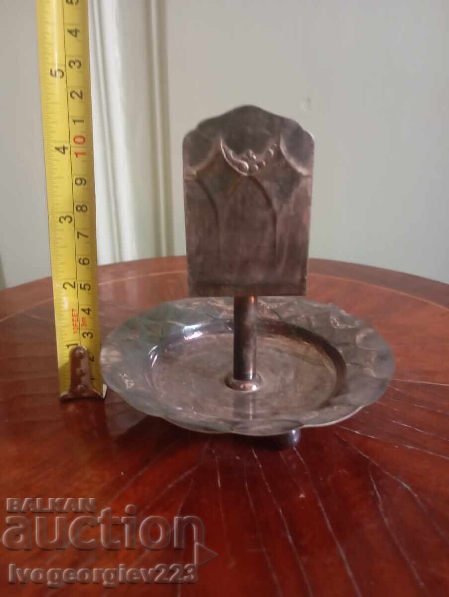 Antique Art Nouveau ashtray with match holder Antique Art Nouveau ashtray with match holder