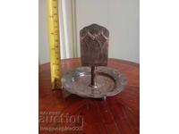 Antique Art Nouveau ashtray with match holder