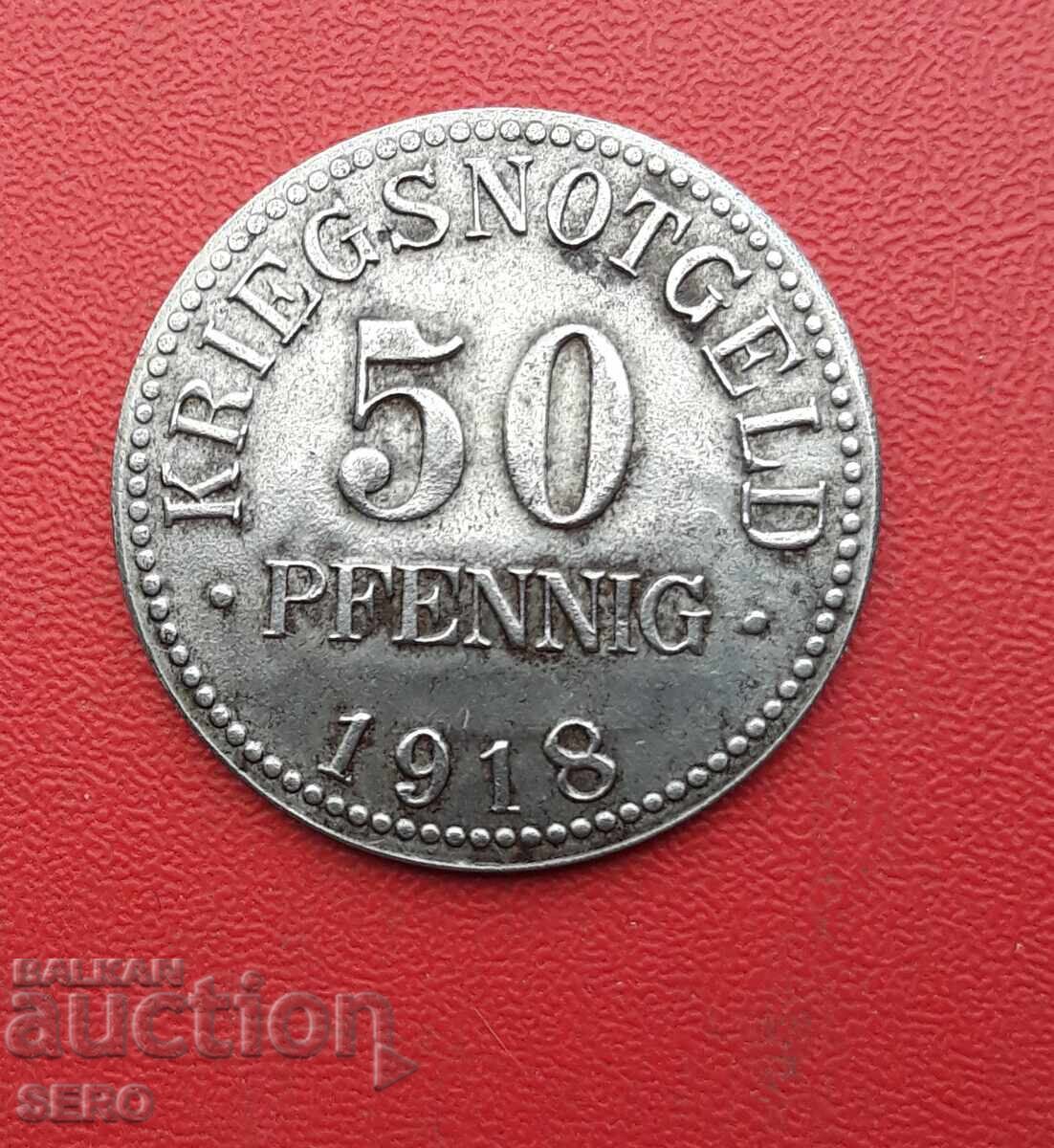 Германия-Брауншвийг-50 пфенига 1918-отл.запазена