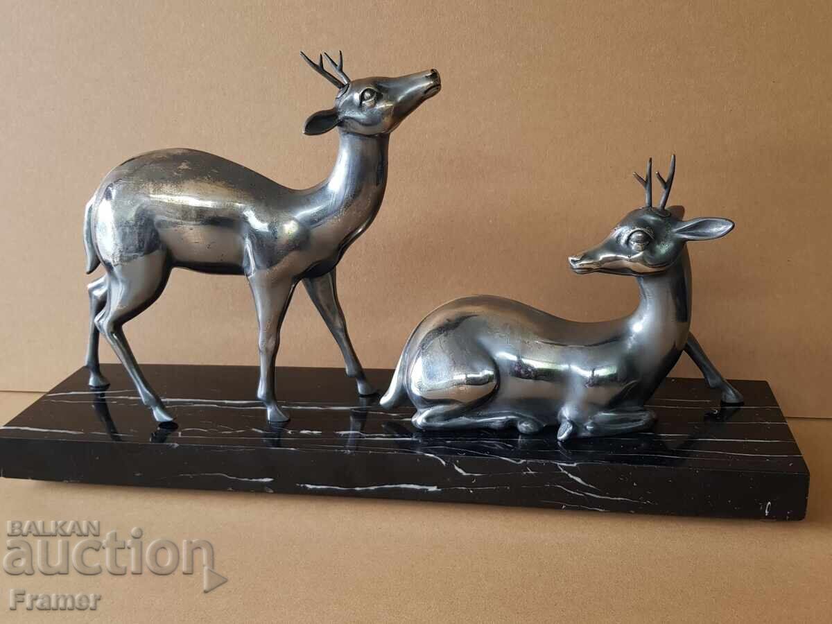 Marcel Leduc composition Does Art Deco 30s silver-plated bronze with price € 580.00 | 1134.39 BGN Marcel Leduc composition Does Art Deco 30s silver-plated bronze with price € 580.00 | 1134.39 BGN