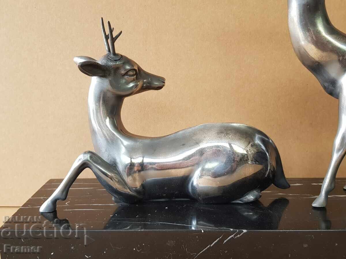 Marcel Leduc composition Does Art Deco 30s silver-plated bronze - 6 Marcel Leduc composition Does Art Deco 30s silver-plated bronze - 6