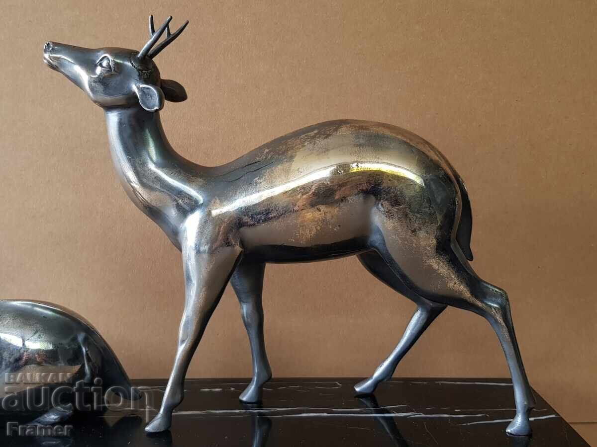 Marcel Leduc composition Does Art Deco 30s silver-plated bronze - 7 Marcel Leduc composition Does Art Deco 30s silver-plated bronze - 7