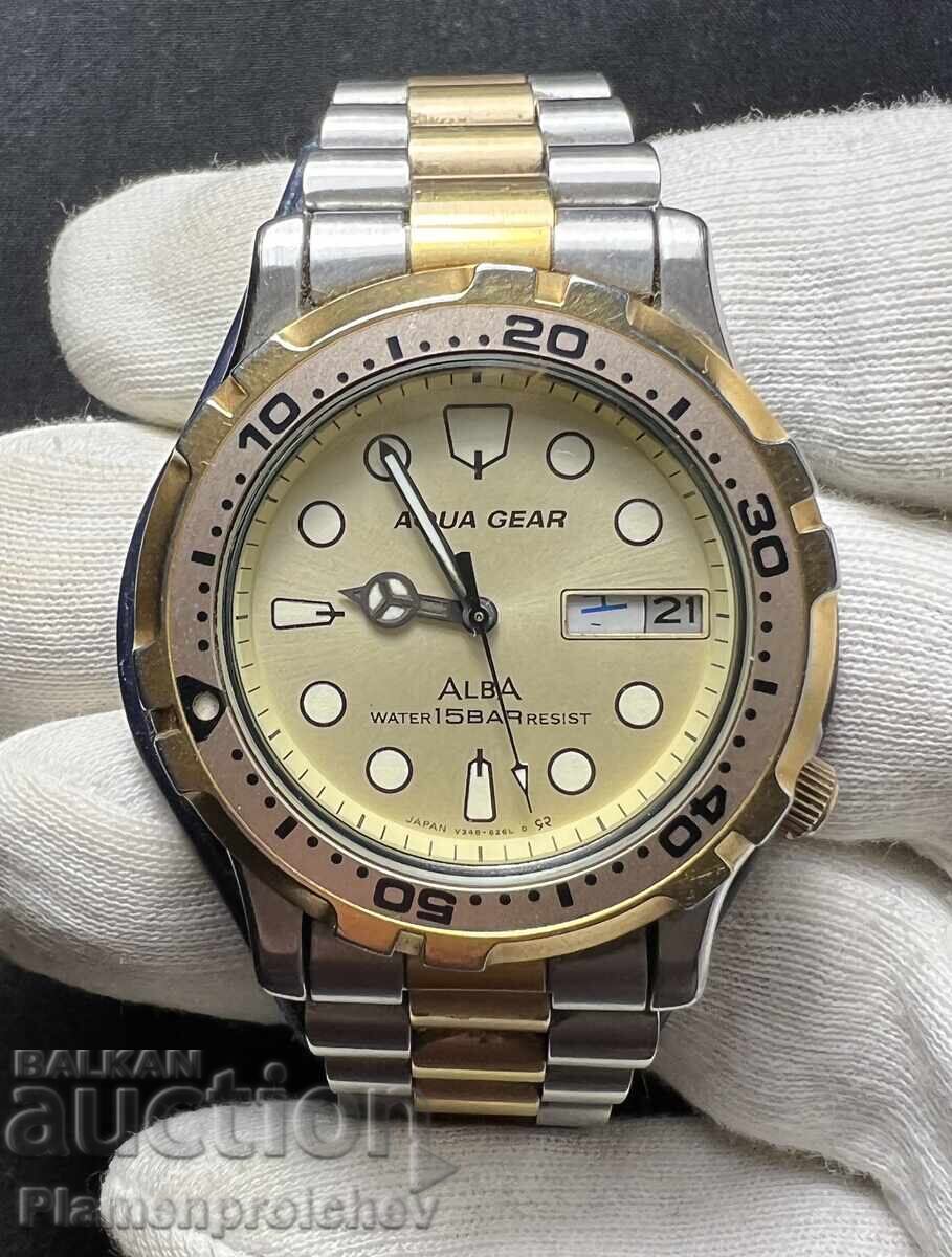 RARE MEN'S WATCH ALBA AGUA GEAR 15 BAR RARE MEN'S WATCH ALBA AGUA GEAR 15 BAR