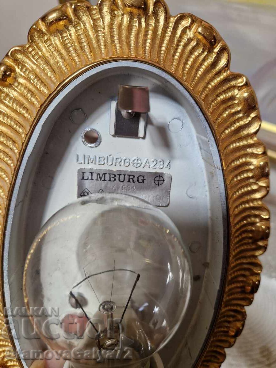 Страхотна немска лампа бронз кристал Limburg - 7 Страхотна немска лампа бронз кристал Limburg - 7