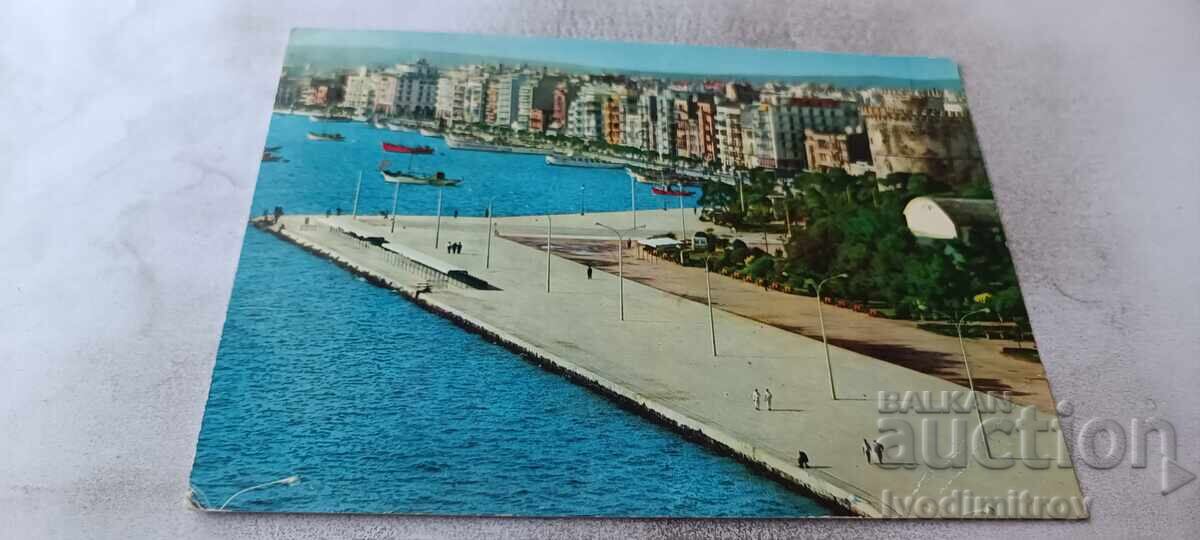 Postcard Thessaloniki The Sea-side 1973 Postcard Thessaloniki The Sea-side 1973