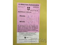 15-minute parking ticket (Parkschein) for Vienna