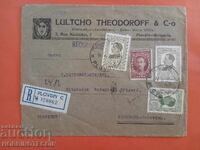 BULGARIA TRAVELLED R ENVELOPE BORIS 10 Lv PLOVDIV SWEDEN 1927