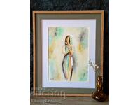 Love, pastel painting, original