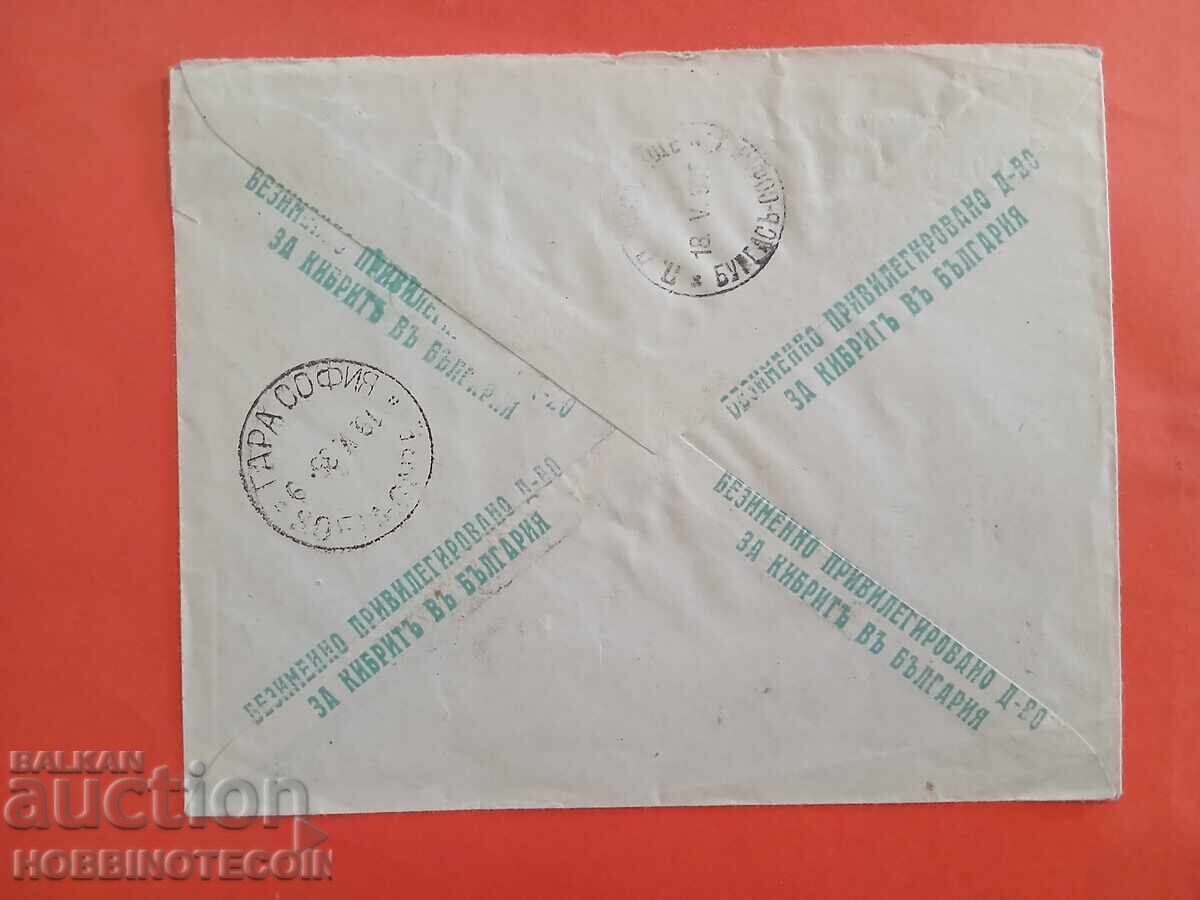 BULGARIA TRAVELLED AIR MAIL ENVELOPE BORIS - KOSTENETS SWEDEN 1935 with price € 14.99 | 29.32 BGN BULGARIA TRAVELLED AIR MAIL ENVELOPE BORIS - KOSTENETS SWEDEN 1935 with price € 14.99 | 29.32 BGN