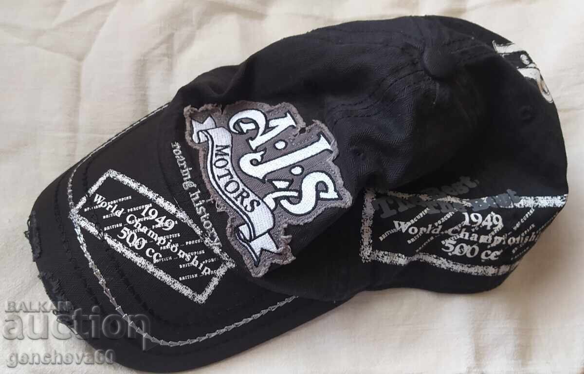 Delivery of A•J•S MOTORS motorcycle cap Delivery of A•J•S MOTORS motorcycle cap