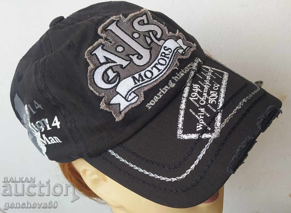 A•J•S MOTORS motorcycle cap A•J•S MOTORS motorcycle cap