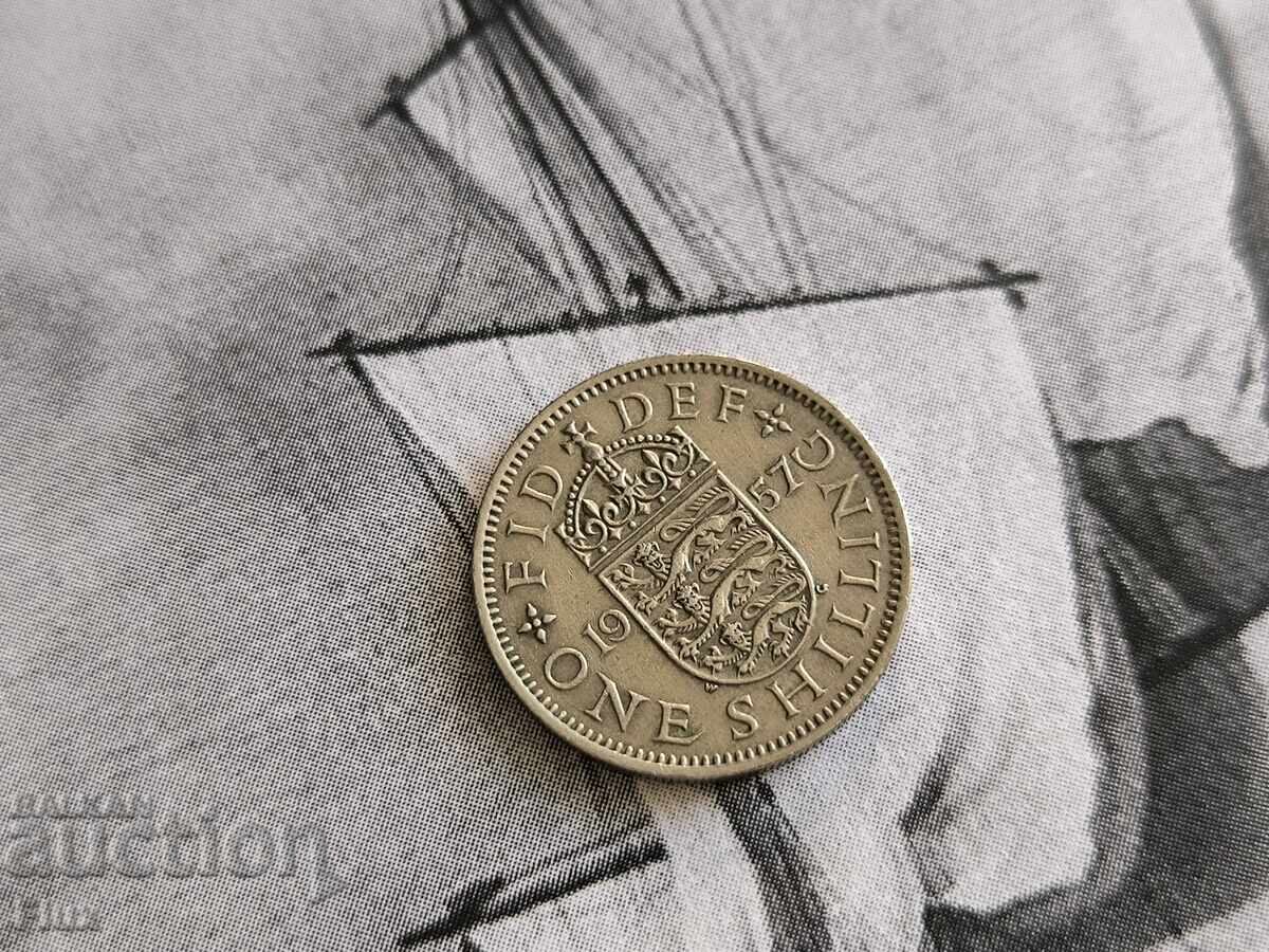 Монета - Великобритания - 1 шилинг | 1957г. Монета - Великобритания - 1 шилинг | 1957г.