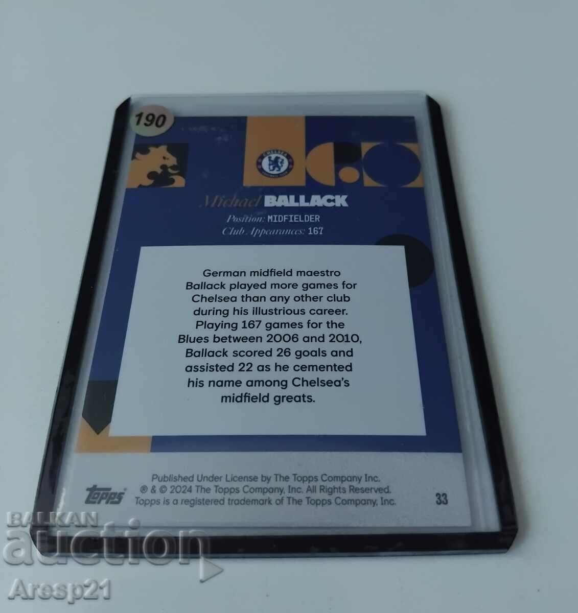 Set de echipă Topps Chelsea Michael Ballack numerotat /50 cu preț € 10.00 | 19.56 BGN Set de echipă Topps Chelsea Michael Ballack numerotat /50 cu preț € 10.00 | 19.56 BGN