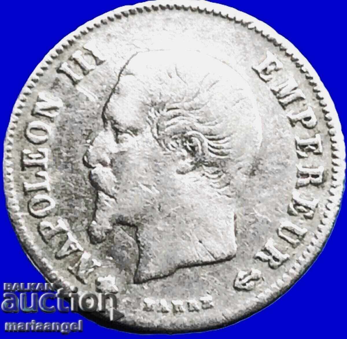 20 centimes 1860 France Strasbourg Napoleon III silver with price € 15.80 | 30.90 BGN 20 centimes 1860 France Strasbourg Napoleon III silver with price € 15.80 | 30.90 BGN