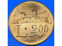 Άγιος Μαρίνος 200 λιρέτες 1989 UNC