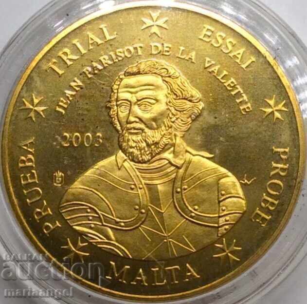 Malta 50 Euro Cent 2003 20.9g Grade Specimen Essay - 7 Malta 50 Euro Cent 2003 20.9g Grade Specimen Essay - 7