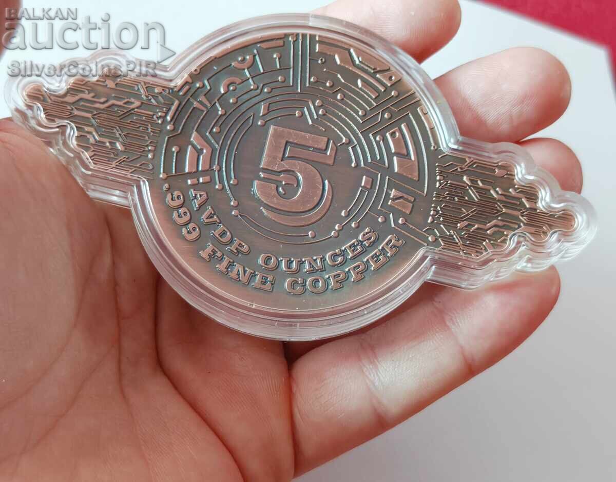 Copper 5 oz Bitcoin 2025 Round - 6 Copper 5 oz Bitcoin 2025 Round - 6