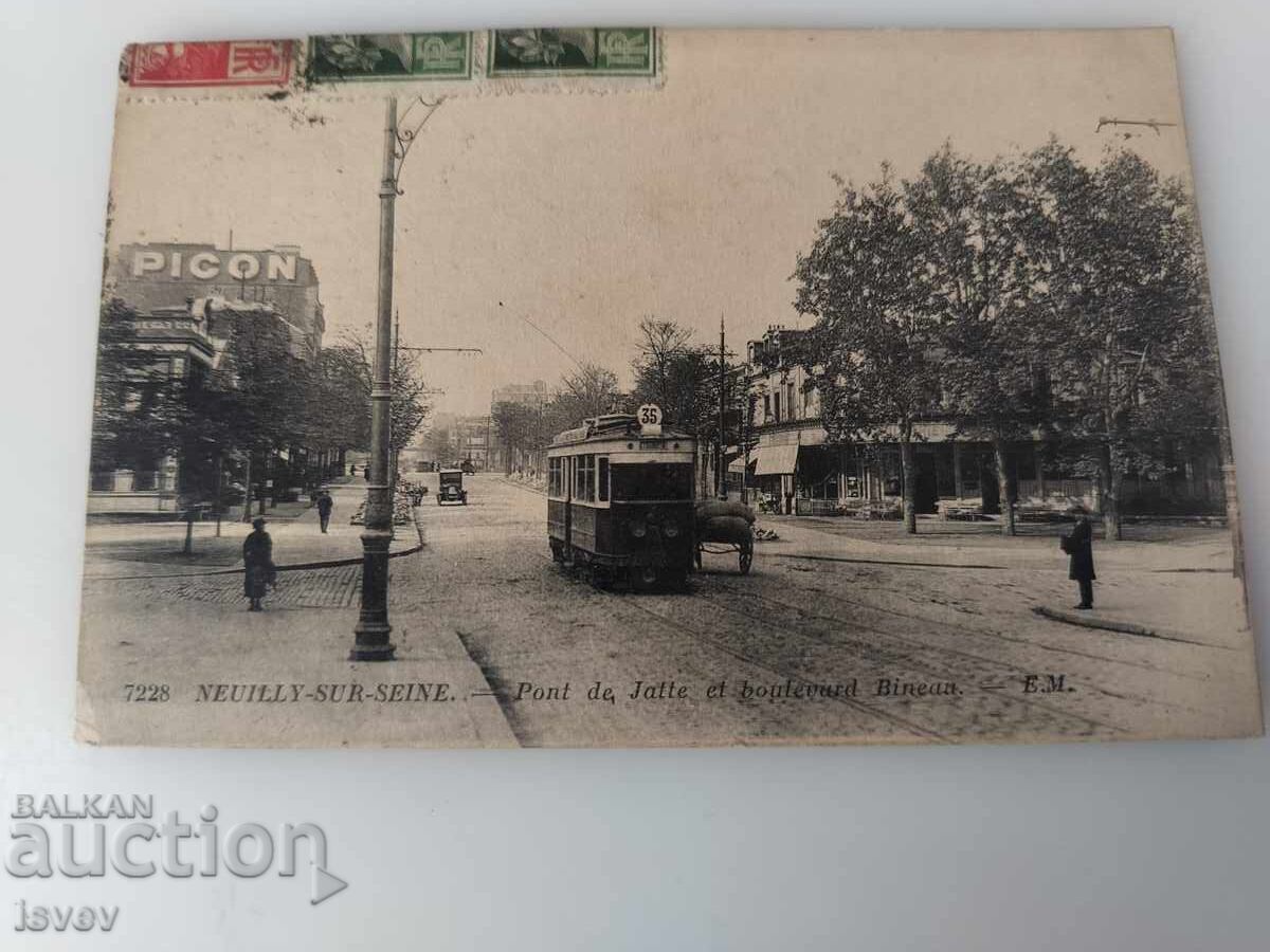 Licitație Carte poștală din Neuilly-sur-Seine Franța 1924 Licitație Carte poștală din Neuilly-sur-Seine Franța 1924