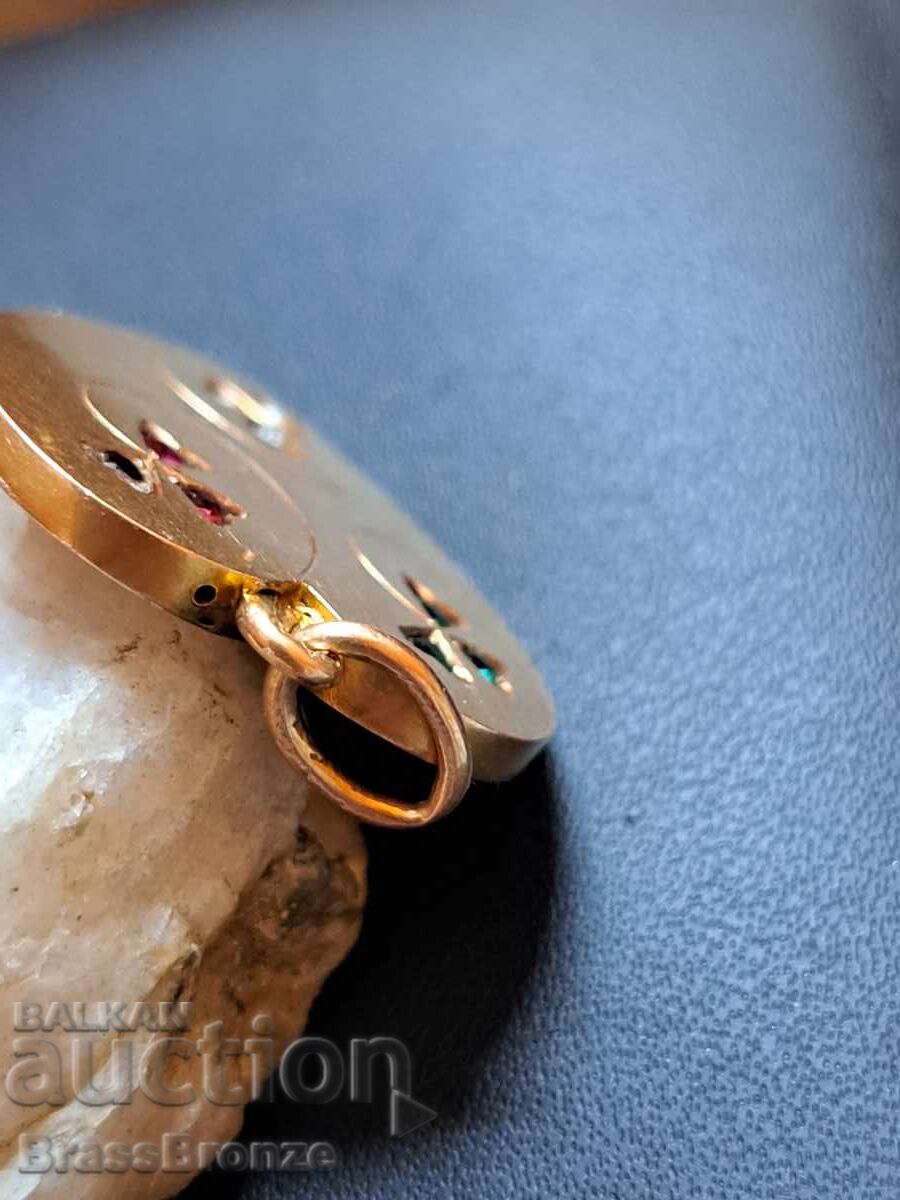 Delivery of 5g 14K Gold Heart with gemstones and pearls