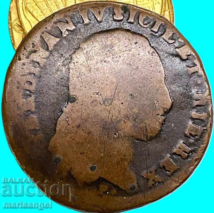 Аукцион Неапол 6 Торнеси 1799 Италия Неаполитанска република 16,52г Аукцион Неапол 6 Торнеси 1799 Италия Неаполитанска република 16,52г