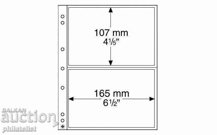 Leuchtturm Numis – 2C φύλλα για δύο χαρτονομίσματα 10 τεμάχια Leuchtturm Numis – 2C φύλλα για δύο χαρτονομίσματα 10 τεμάχια