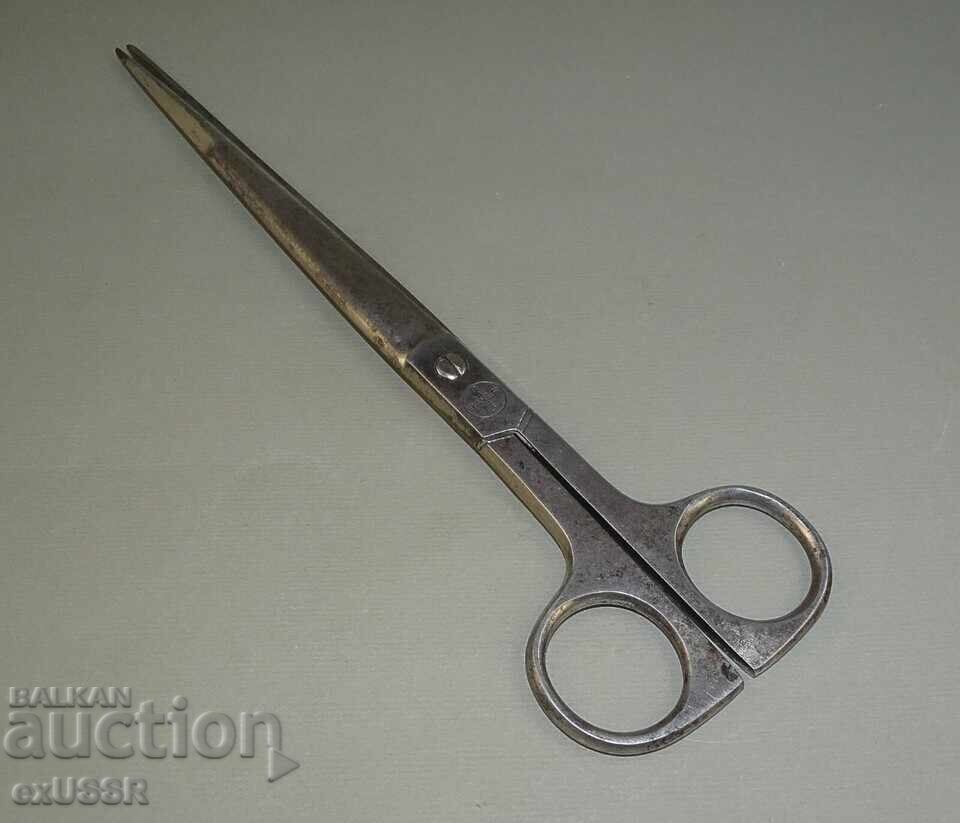 Delivery of 30s Old German long scissors Solingen, promotional for BAYER Delivery of 30s Old German long scissors Solingen, promotional for BAYER