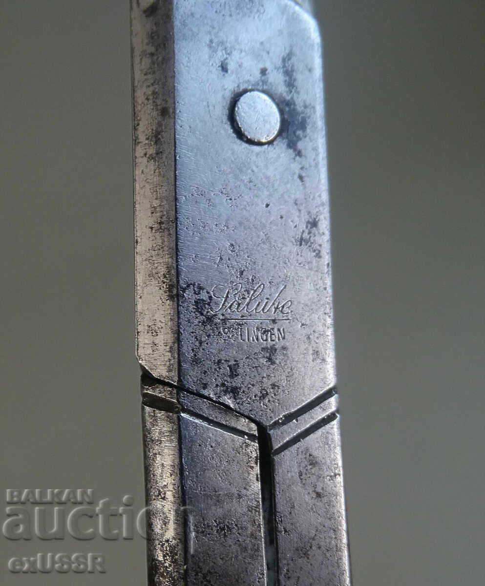 30s Old German long scissors Solingen, promotional for BAYER - 7 30s Old German long scissors Solingen, promotional for BAYER - 7