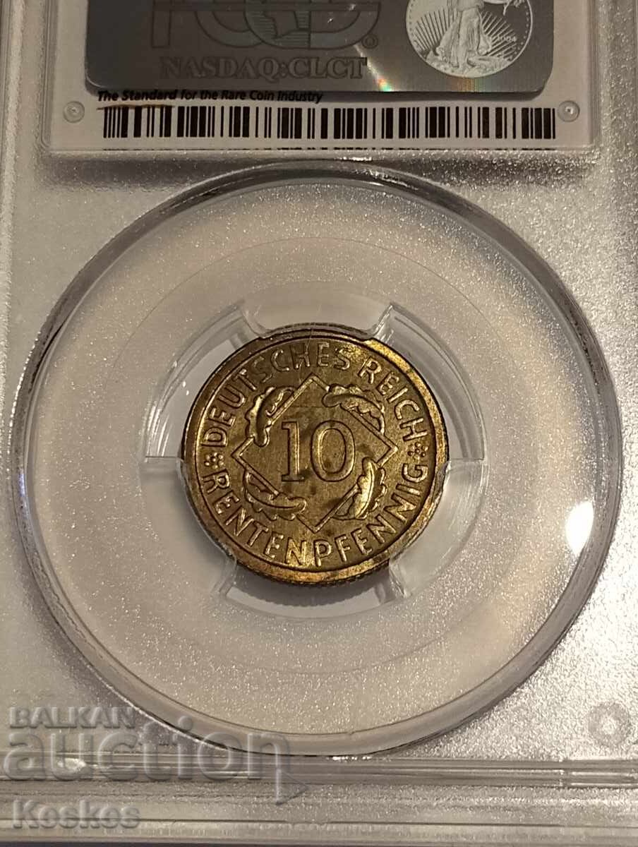 Germania 10 rentenpfennig 1923 - 5 Germania 10 rentenpfennig 1923 - 5