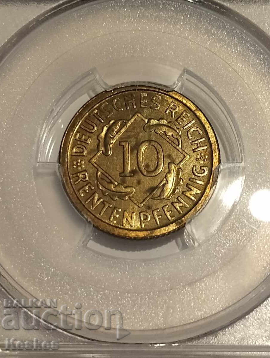 Germania 10 rentenpfennig 1923 - 6 Germania 10 rentenpfennig 1923 - 6