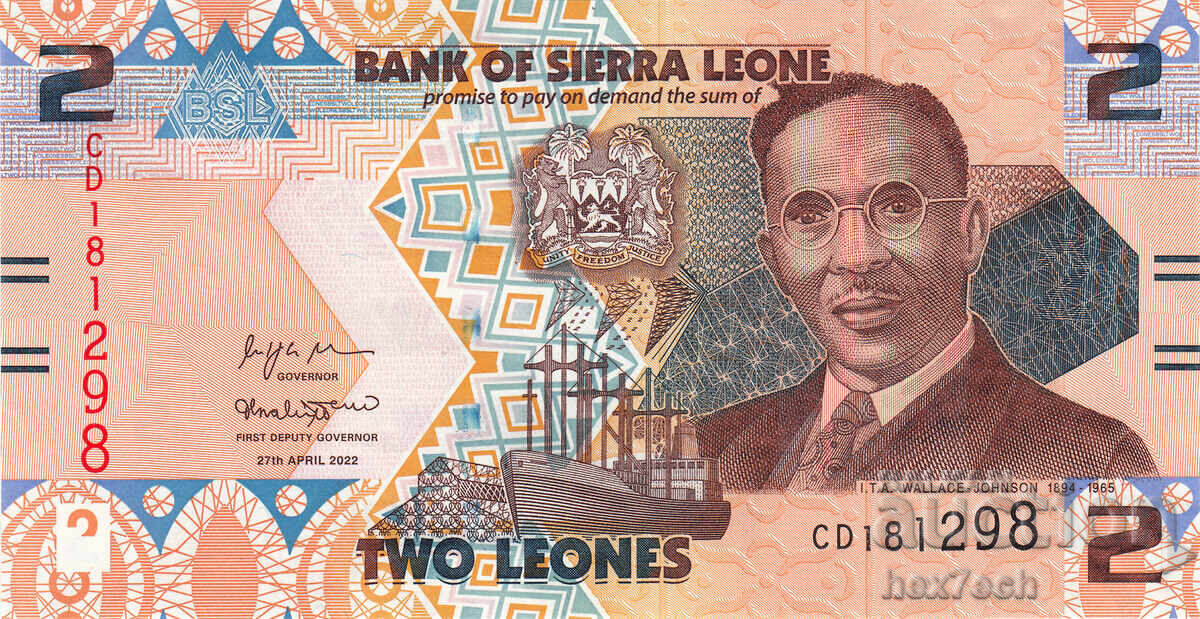 ❤️ ⭐ Σιέρα Λεόνε 2022 2 Leonese UNC νέο ⭐ ❤️ με τιμή € 2.49 | 4.87 BGN ❤️ ⭐ Σιέρα Λεόνε 2022 2 Leonese UNC νέο ⭐ ❤️ με τιμή € 2.49 | 4.87 BGN